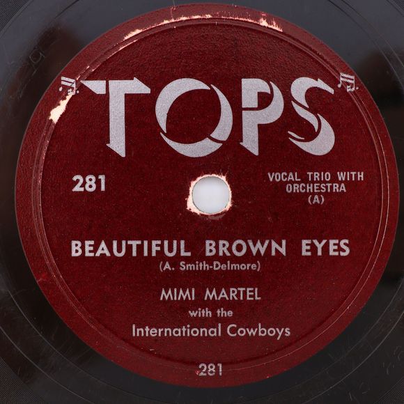 Mimi Martel, Bob Sandy - Beautiful Brown Eyes / Cold Heart 78rpm Record TOPS 281 - Picture 3 of 16